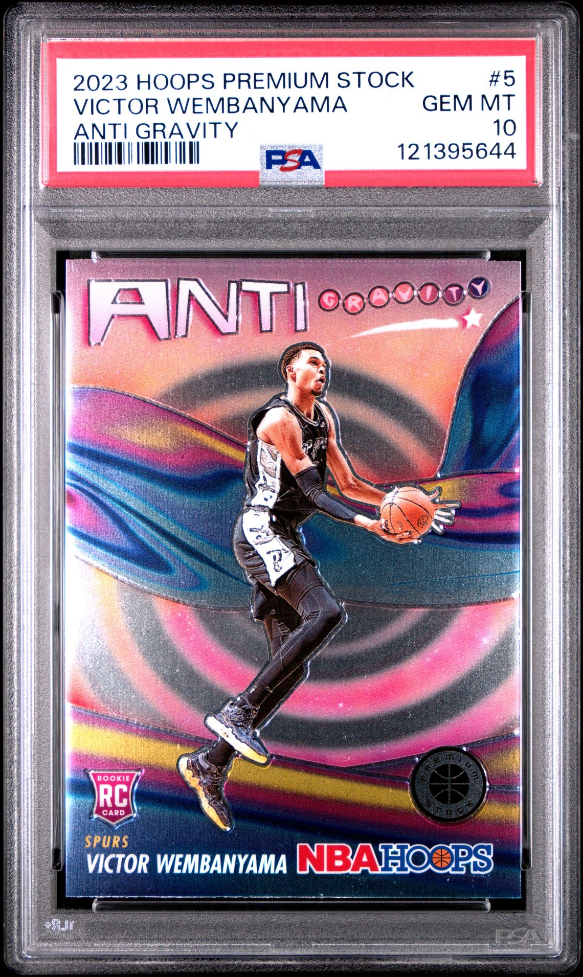 2023 Panini Hoops Premium Stock Anti Gravity Victor Wembanyama #5 Gem Mt 10 front