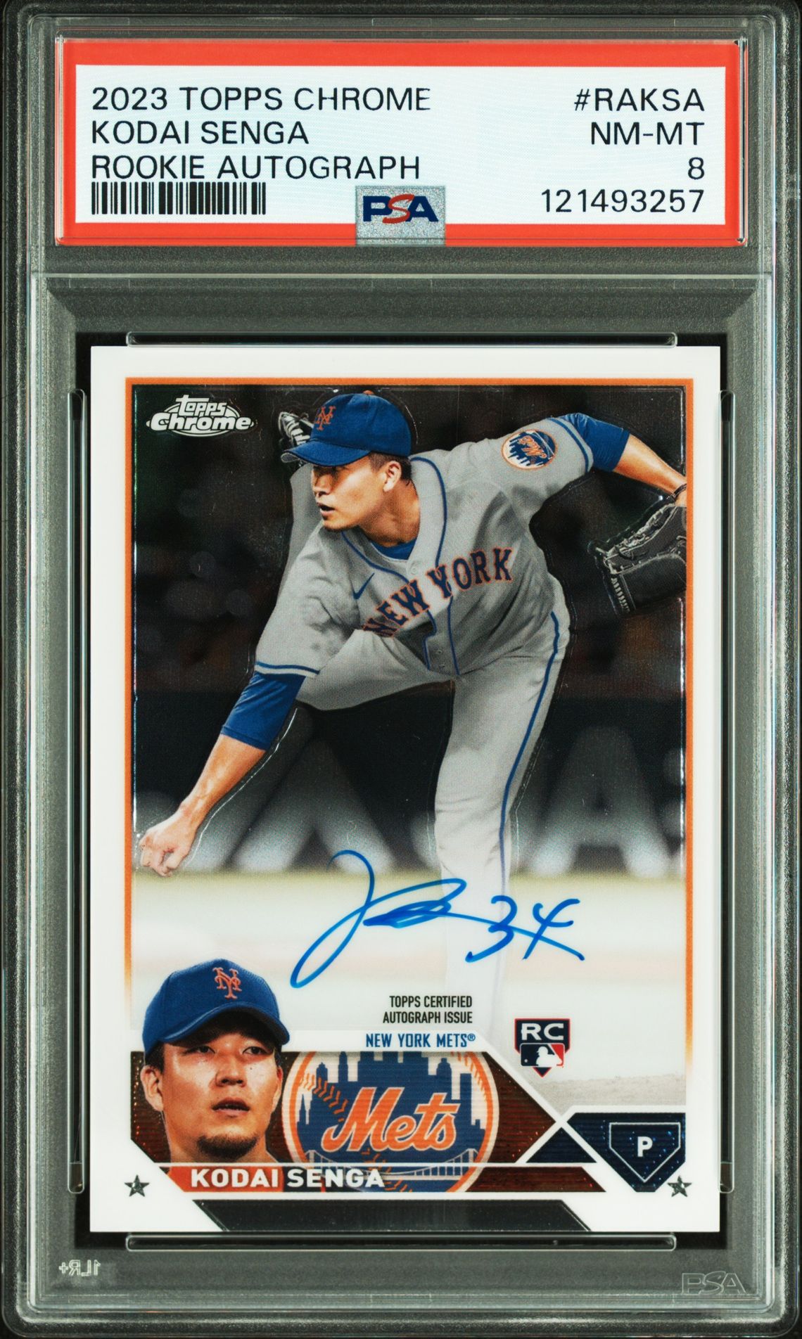 2023 Topps Chrome TOPPS CHROME ROOKIE AUTOGRAPH #RAKSA Kodai Senga front