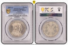 1861-A Thaler Coronation KM-488  Ag N1