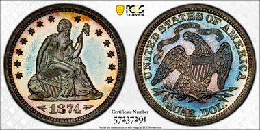 1874 25C Arrows PR64+ 