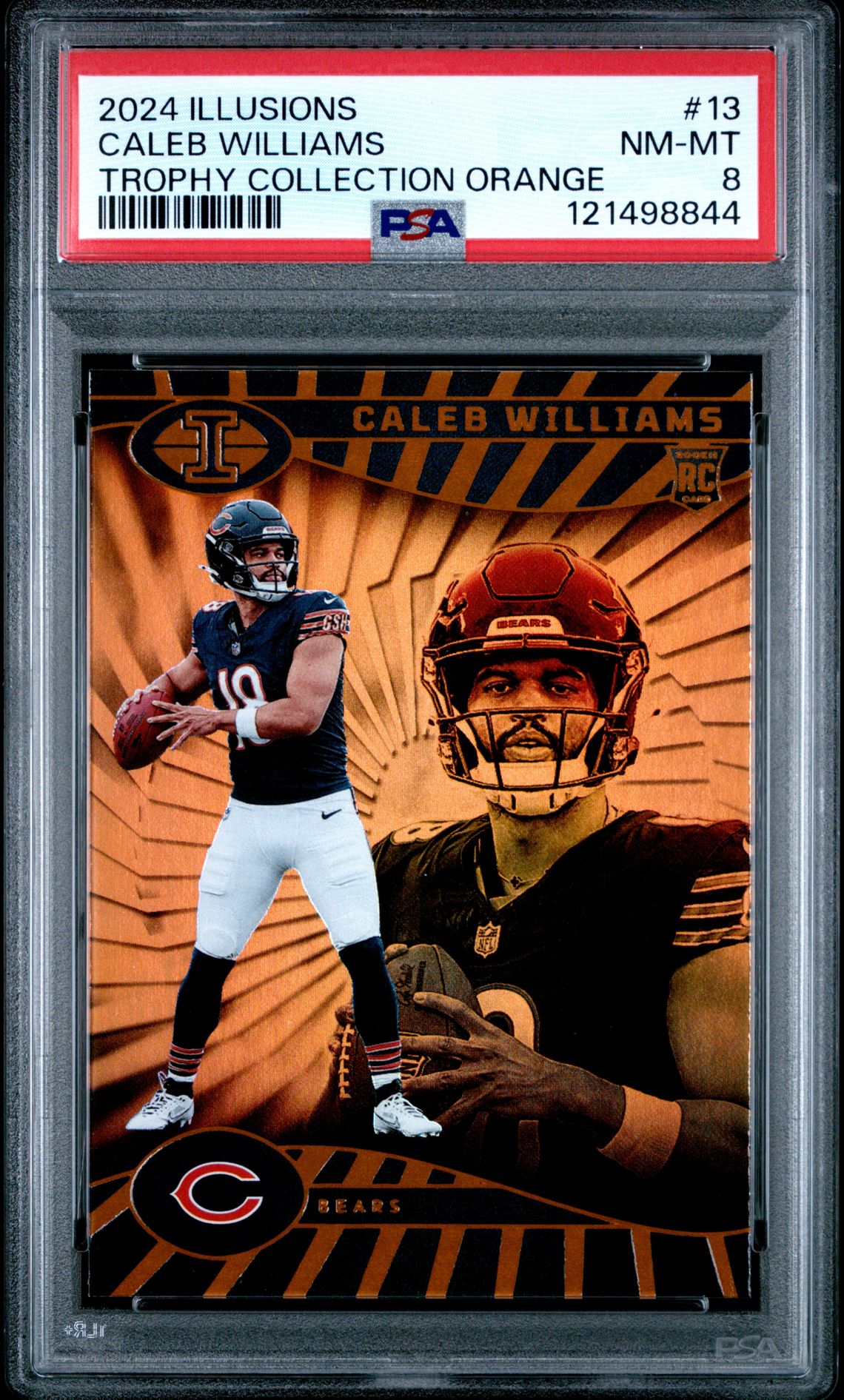 2024 Panini PANINI ILLUSIONS TROPHY COLLECTION ORANGE #13 Caleb Williams front