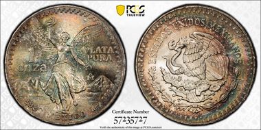 1983-Mo Onza Libertad Ag MS68