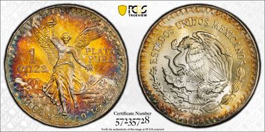 1984-Mo Onza Libertad Ag MS68