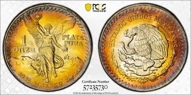 1985-Mo Onza Libertad Ag MS67