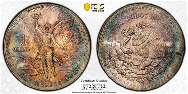 1986-Mo Onza Libertad Ag MS66