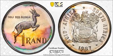 1987 Rand Silver PR67DCAM