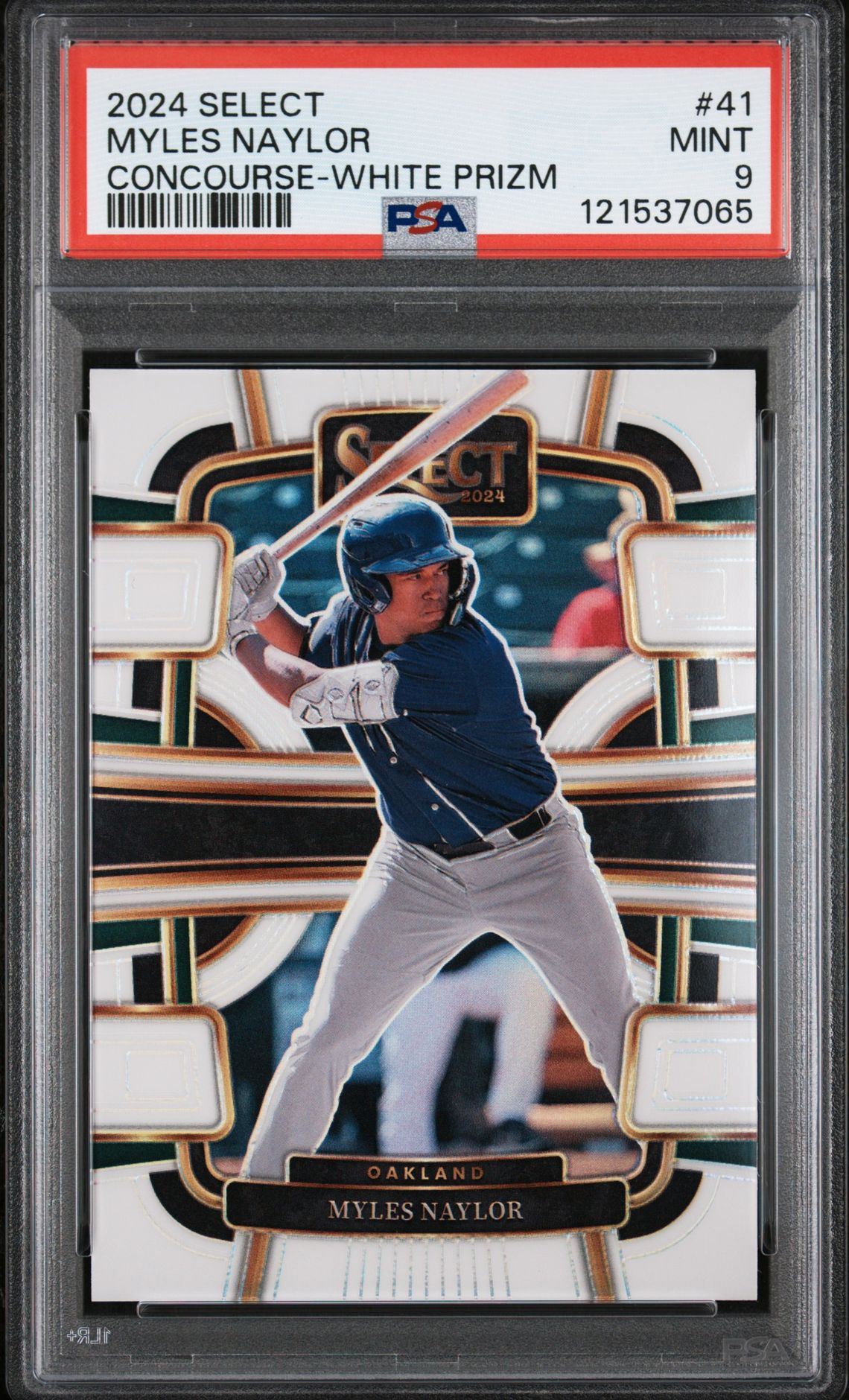 2024 Panini PANINI SELECT CONCOURSE WHITE PRIZM #41 Myles Naylor front