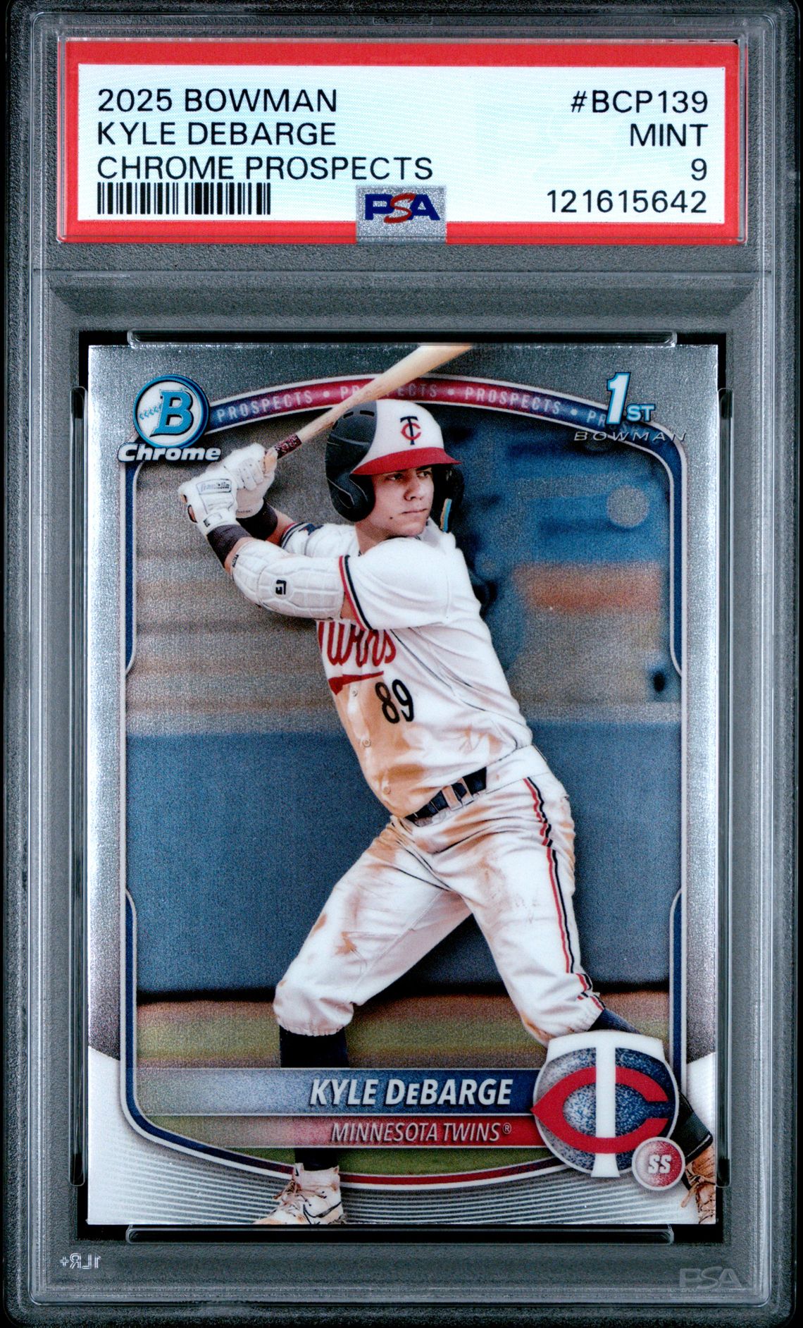 2025 Bowman Chrome Prospects Kyle Debarge #Bcp139 Mint 9 front