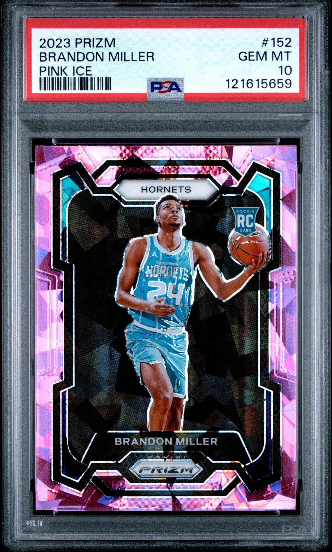 2023 Panini Prizm Brandon Miller #152 (Pink Ice) Gem Mt 10 front