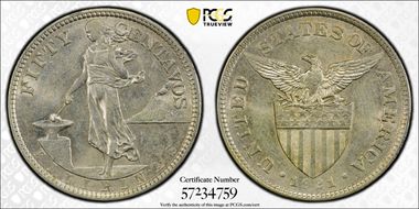 1921 50C AU58