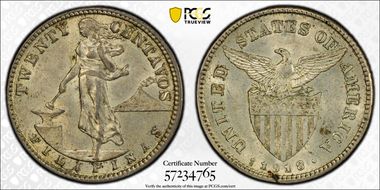 1918-S 20C AU58