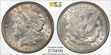 1921 $1 Morgan N1