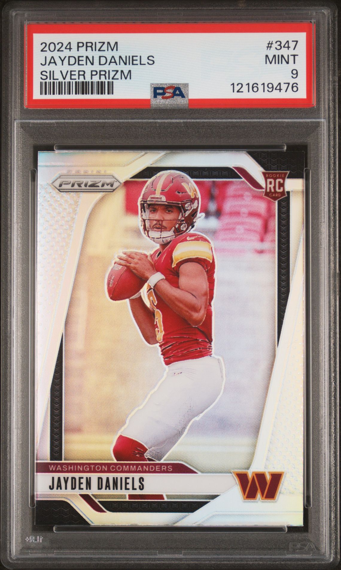 2024 Panini Prizm Jayden Daniels #347 (Silver Prizm) Mint 9 front