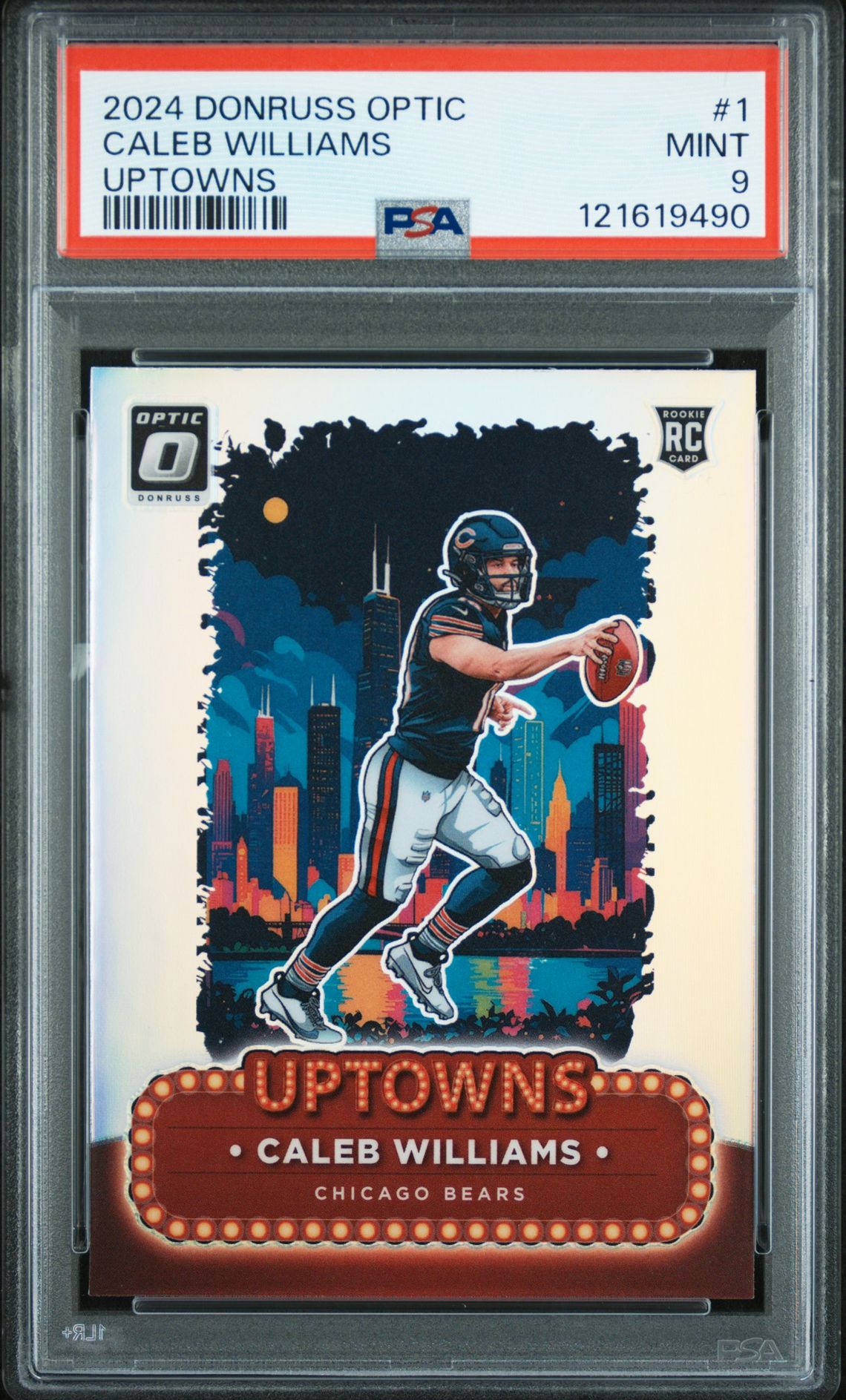 2024 Panini Donruss Optic Uptowns Caleb Williams #1 Mint 9 front