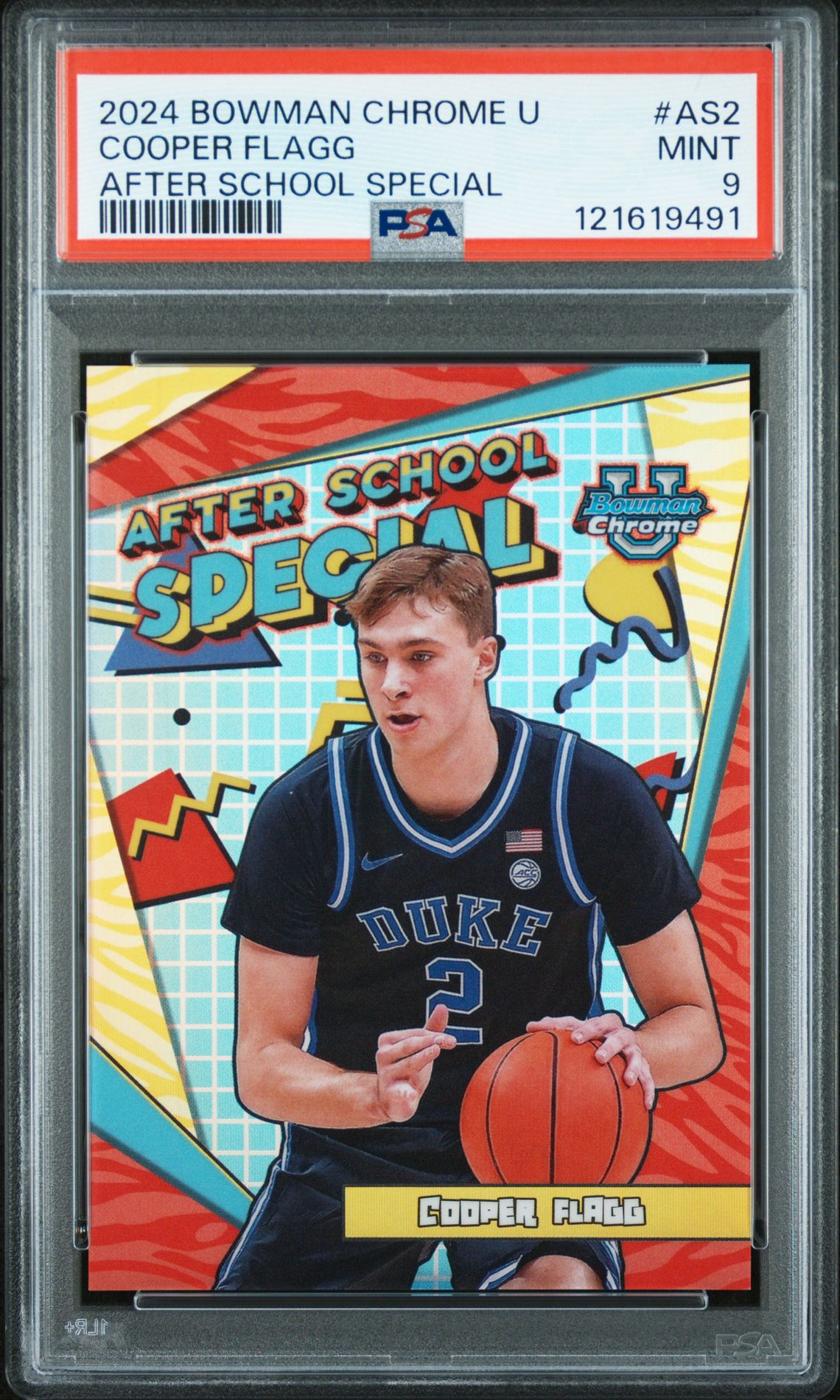 2024 Bowman Chrome University After School Special Cooper Flagg #As2 Mint 9 front