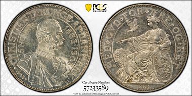 1903 P GJ 2 Kr 40th Anniv. of Reign KM-802 Ag MS63