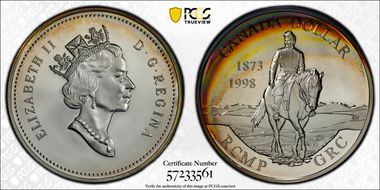 1998 S$1 125th Ann. R.C.M.P. PR67DCAM
