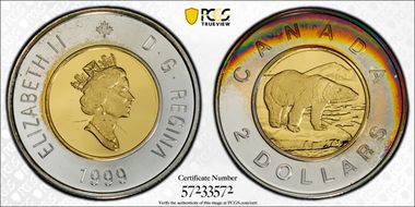 1999 $2 PR67DCAM