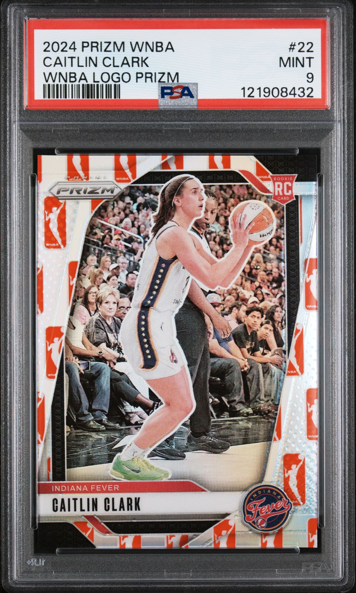 2024 Panini Prizm Wnba Caitlin Clark #22 (Wnba Logo Prizm) Mint 9 front