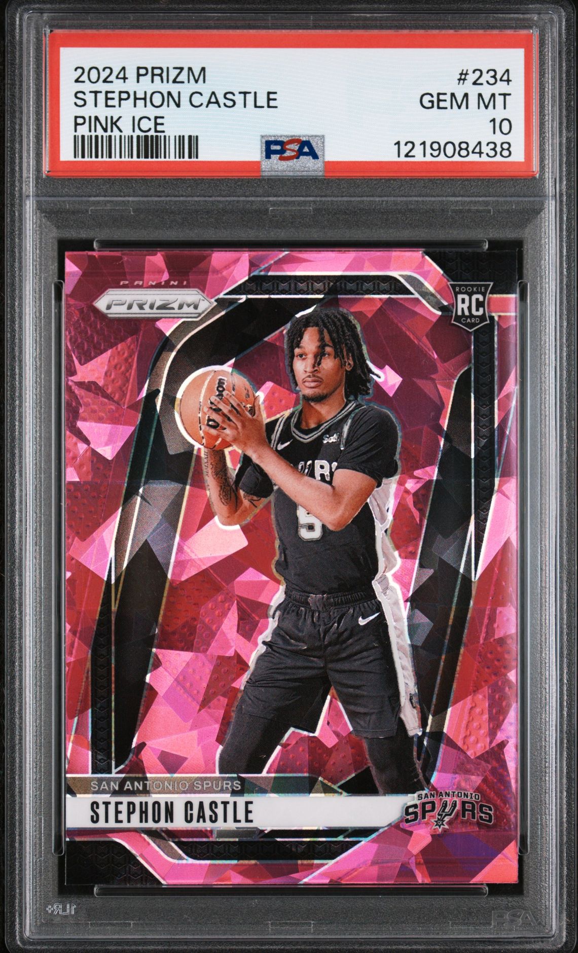 2024 Panini Prizm Stephon Castle #234 (Pink Ice) Gem Mt 10 front