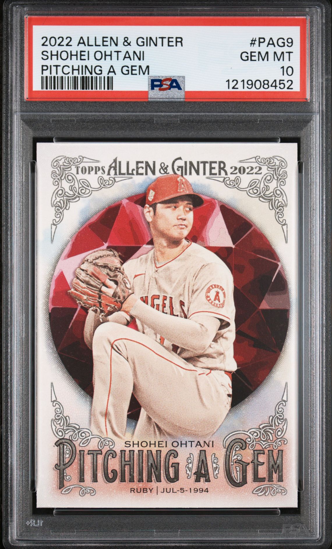 2022 Topps Allen & Ginter Pitching A Gem Shohei Ohtani #Pag9 (Pitching A Gem) Gem Mt 10 front