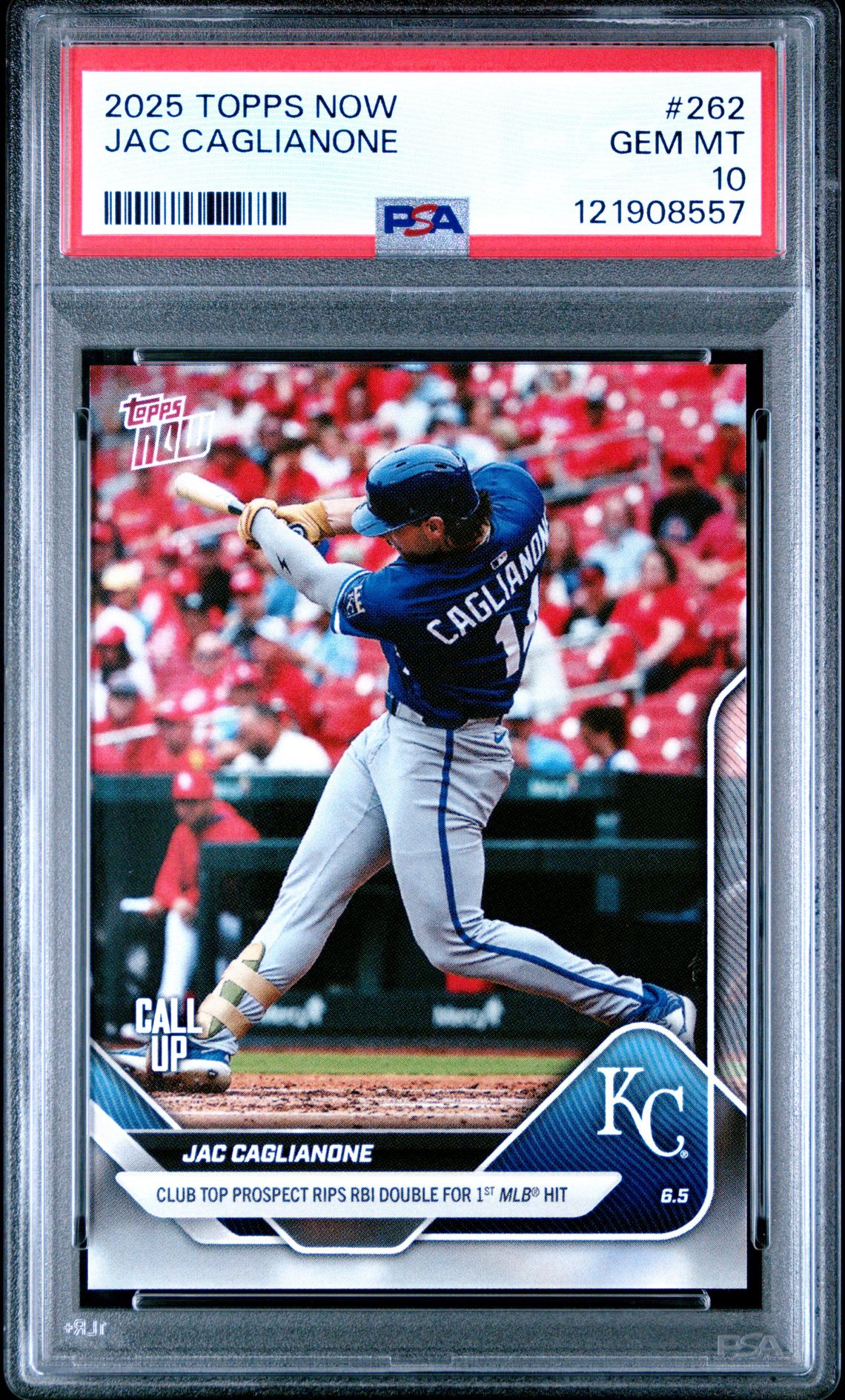 2025 Topps Now Jac Caglianone #262 Gem Mt 10 front