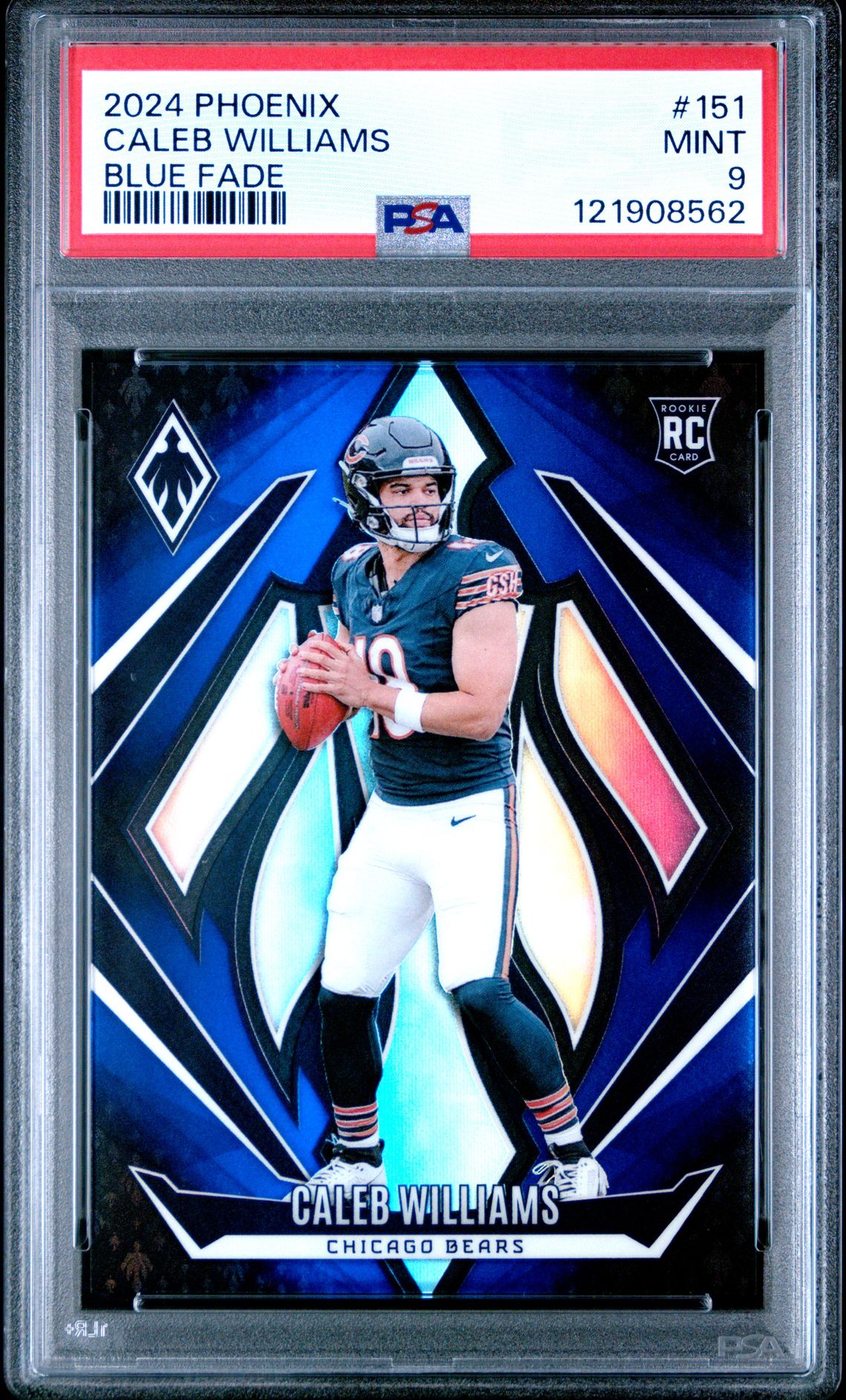 2024 Panini Phoenix Caleb Williams #151 (Blue Fade) Mint 9 front