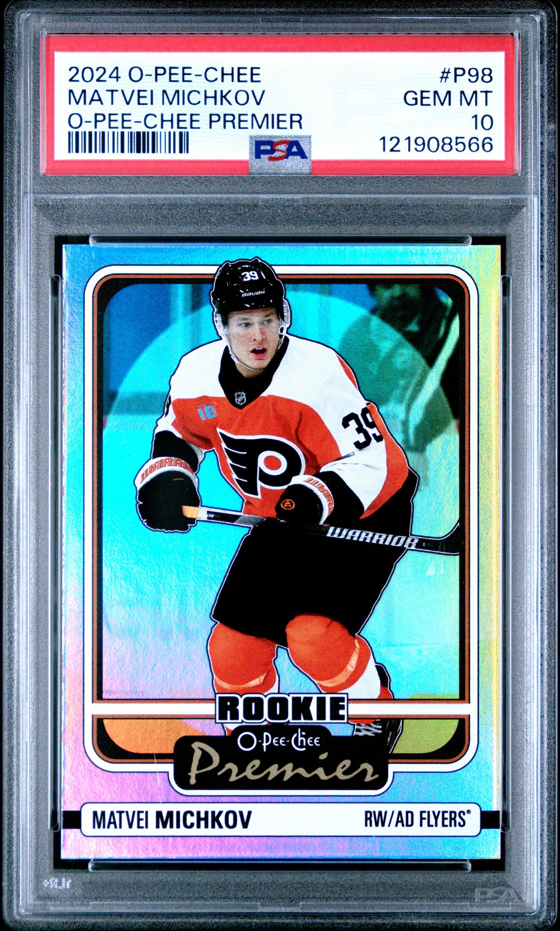 2024 Upper Deck O-Pee-Chee O-Pee-Chee Premier Matvei Michkov #P98 (O-Pee-Chee Premier) Gem Mt 10 front