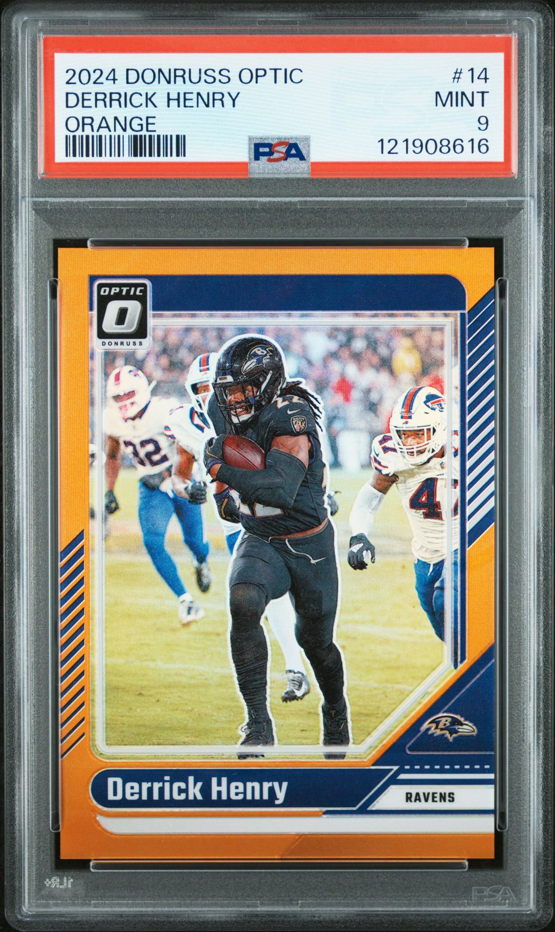 2024 Panini Donruss Optic Derrick Henry #14 (Orange) Mint 9 front