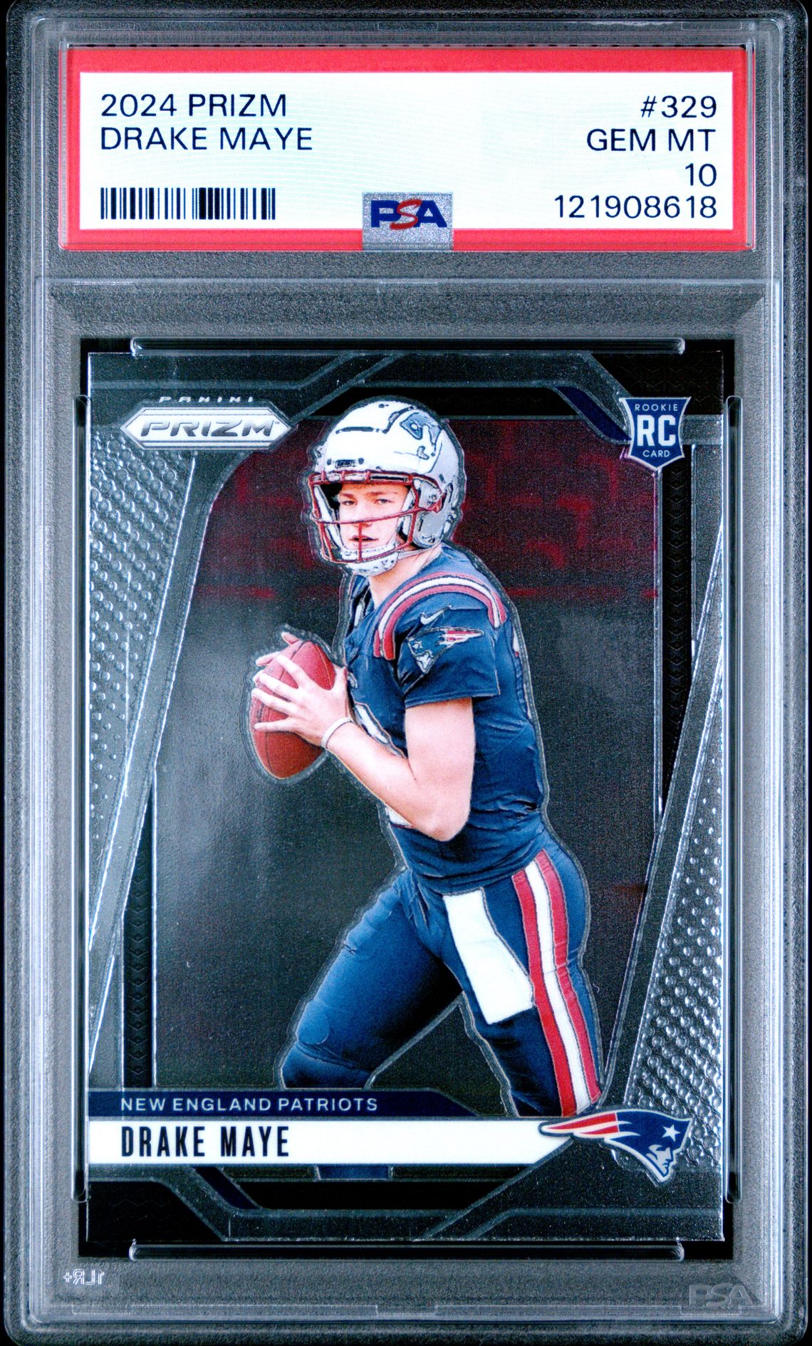 2024 Panini Prizm Drake Maye #329 Gem Mt 10 front