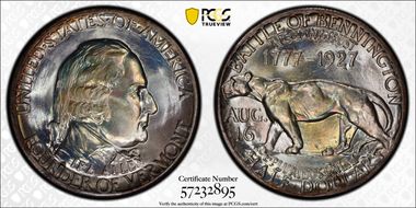 1927 50C Vermont MS67+