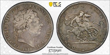 1818 Crown S-3787 LVIII Edge VF20