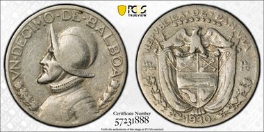 1930 1/10 B KM-10.1  Ag VF25