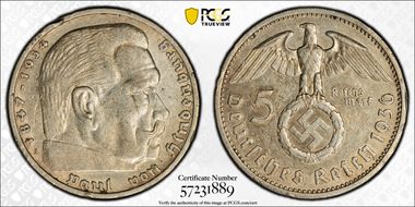 1936-A 5 Mk Swastika J-367 N1