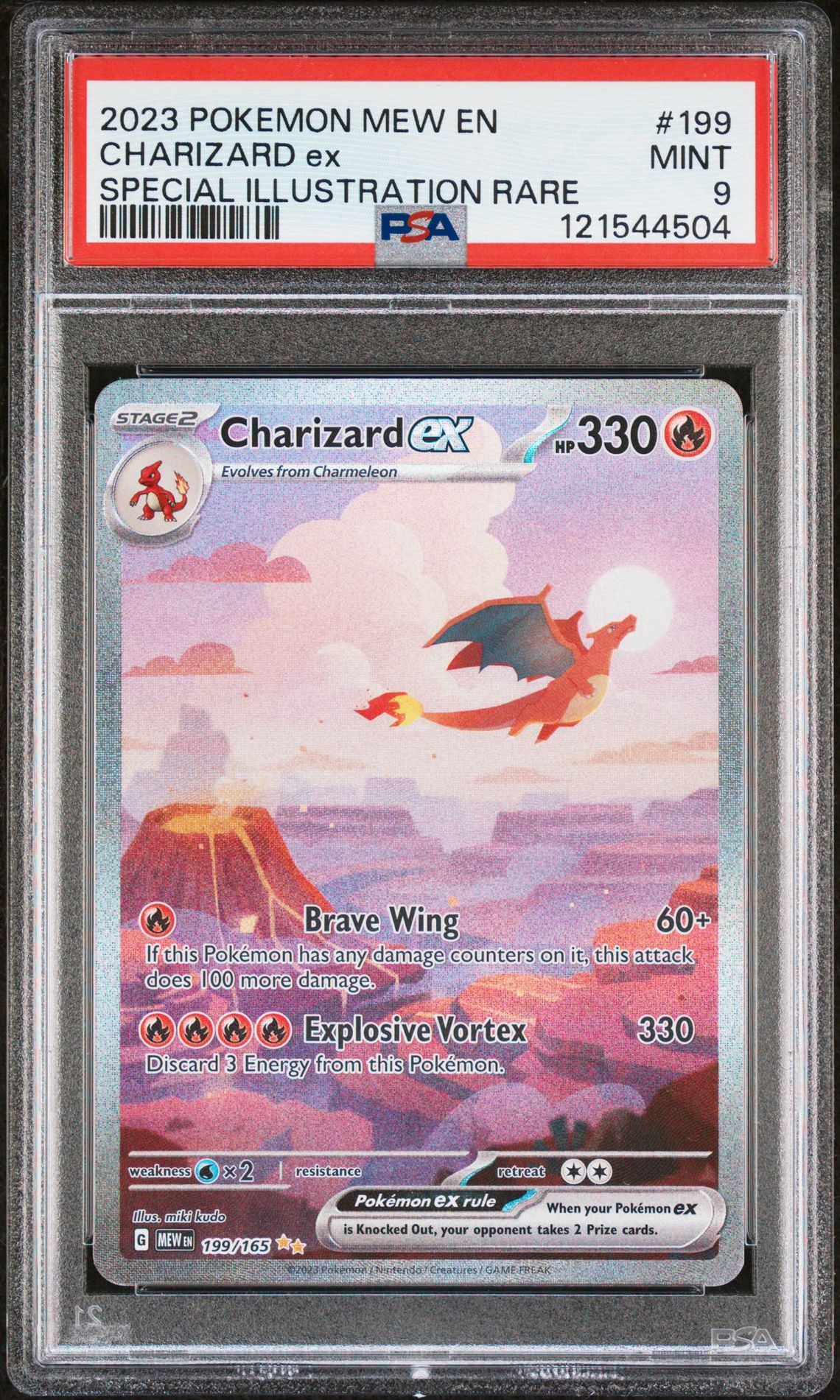 2023 Pokemon Mew En-151 Charizard Ex #199 (Special Illustration Rare) Mint 9 front