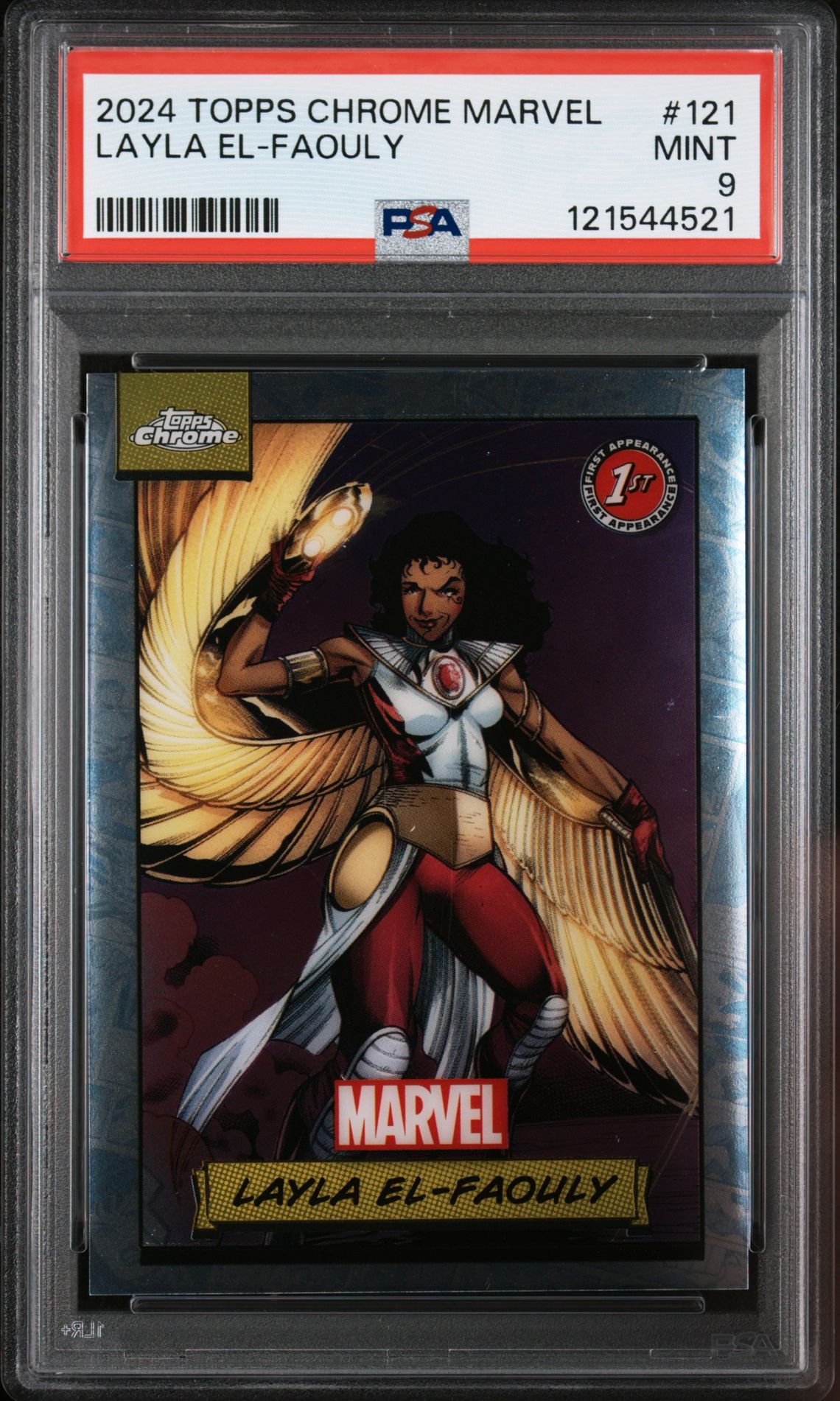 2024 Topps Chrome Marvel Layla El-Faouly #121 Mint 9 front