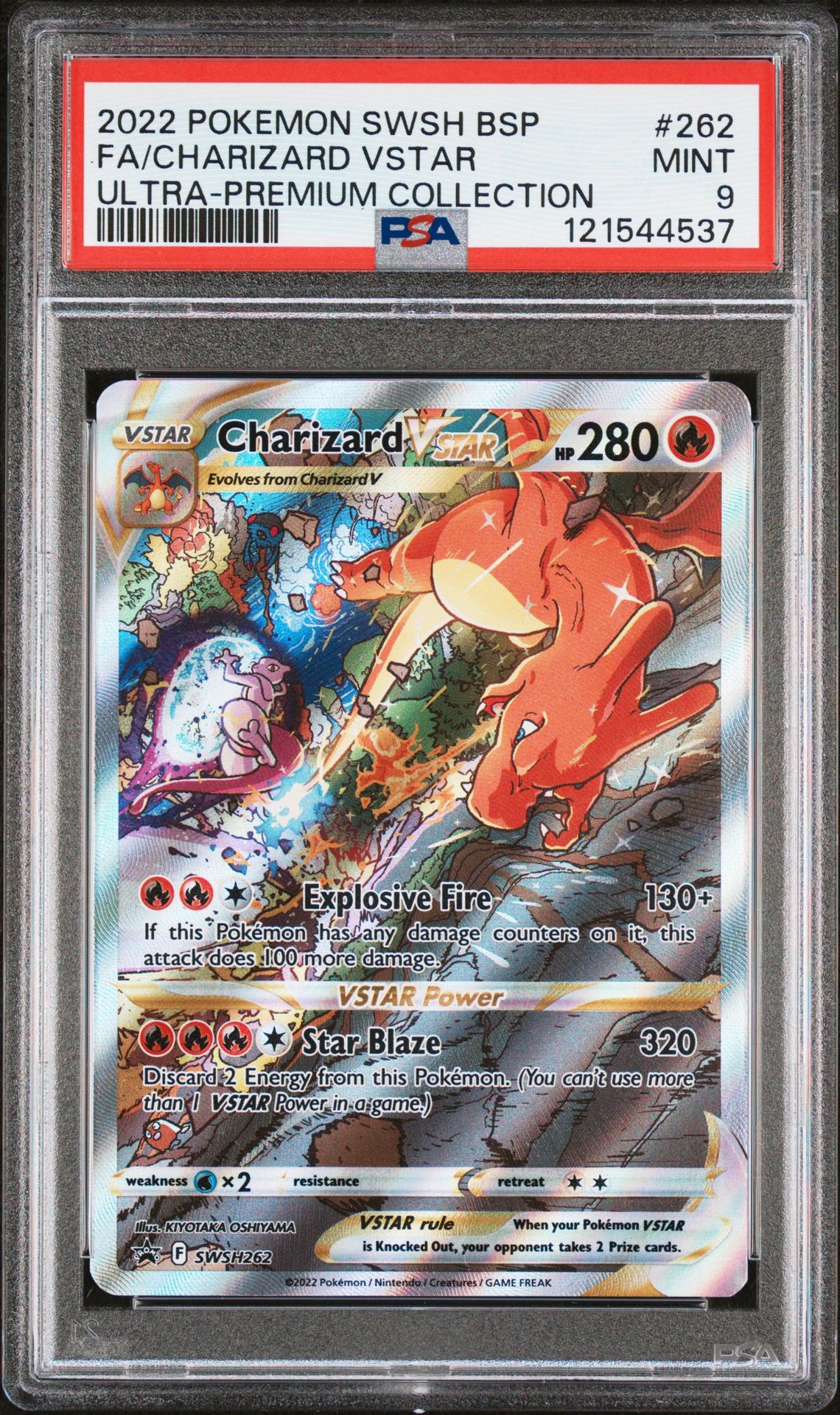 2022 Pokemon Swsh Black Star Promo Fa/Charizard Vstar #262 (Ultra-Premium Collection) Mint 9 front