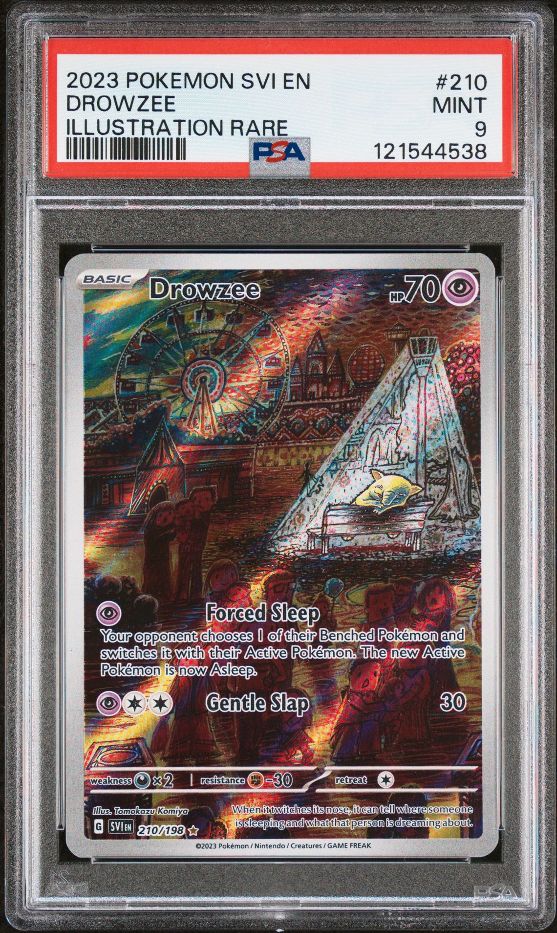 2023 Pokemon Svi En-Scarlet & Violet Drowzee #210 (Illustration Rare) Mint 9 front