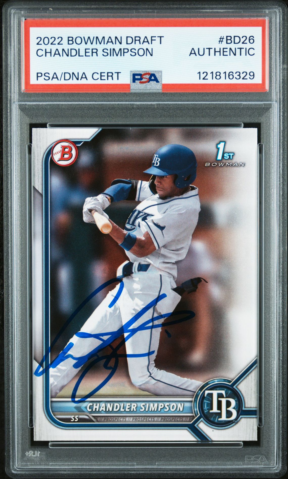 2022 Bowman Draft Chandler Simpson #Bd26 N0: Authentic front