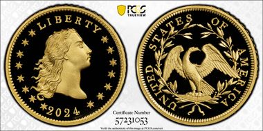 2024 $1 Flowing Hair High Relief Au 230th Anniversary PR70DCAM