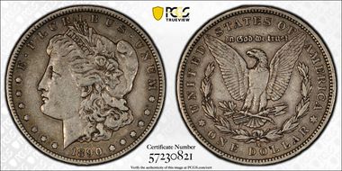 1890-CC $1 Tailbar VF35