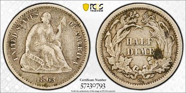 1863-S H10C VF35