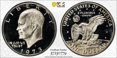 1973-S $1 Silver PR67DCAM