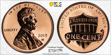 2019-W 1C Shield - Reverse Proof PR69