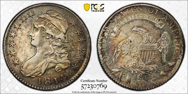 1814 50C O-105a Single Leaf XF40