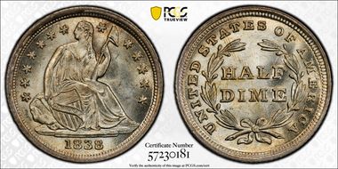 1838 H10C Large Stars MS67+