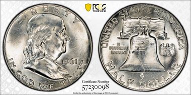 1961-D 50C MS64FBL