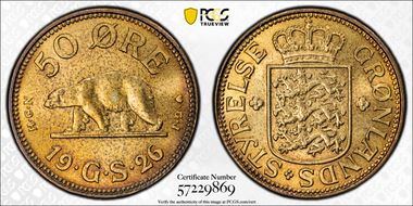 1926 HCN GJ 50 Ore KM-7 MS64