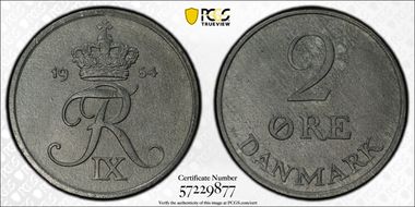 1954 N; S 2 Øre MS62