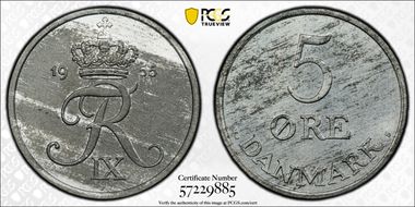 1955 N; S 5 Øre MS63